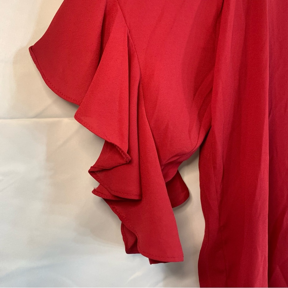 NWT Vince Camuto Ruffle Sleeve Split Neck Blouse, various sizes - Picture 8 of 11